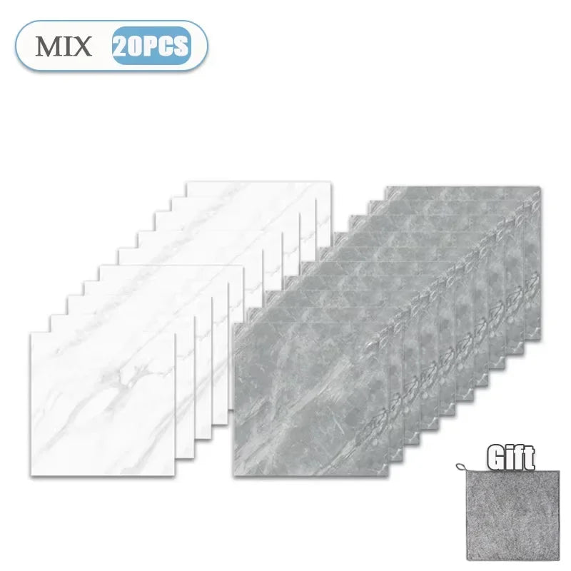 Thickened Self-Adhesive Marble Tile Stickers - Waterproof & Durable