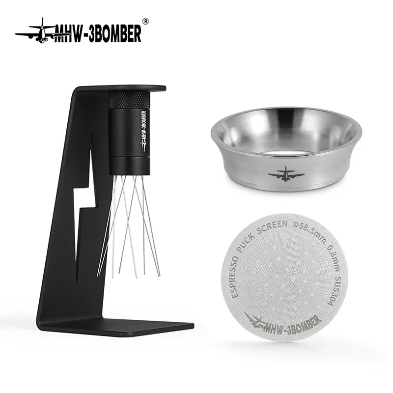 MHW-3BOMBER Espresso Puck Screen Kit & Magnetic Coffee Stirrer