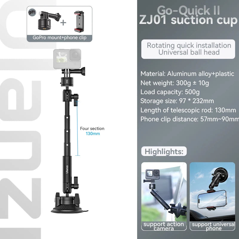 Ulanzi ZJ06 Suction Cup Phone Mount for MagSafe Compatible Devices