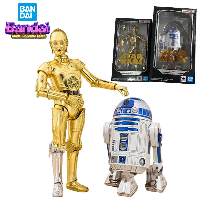 Bandai Star Wars R2-D2 & C-3PO Action Figures | Classic Ver. A New Hope