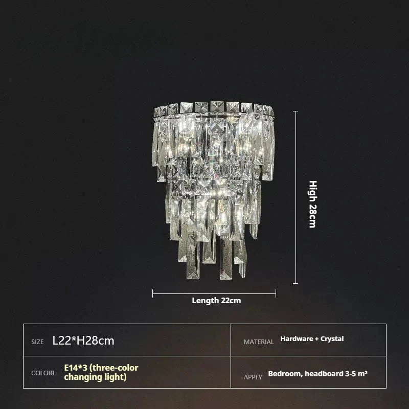 Elegant Modern Crystal Wall Lamp for Living Room & Staircase Decor