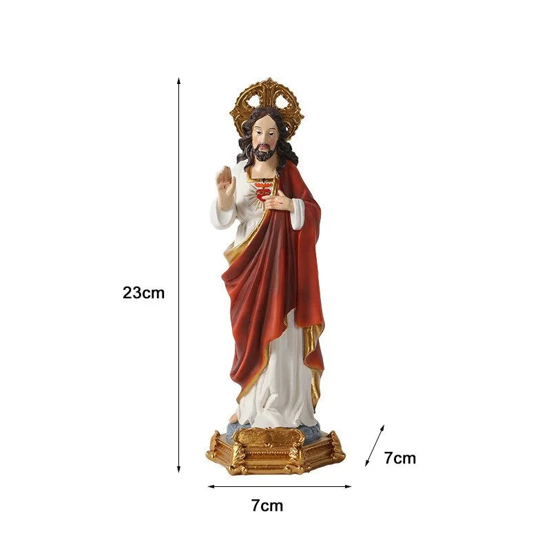 Elegant Jesus Sanctification Figurine - Resin Statue Decoration