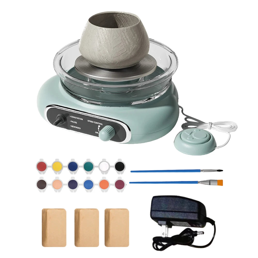 Creative Mini Pottery Wheel Kit - Versatile Electric Clay Turntable