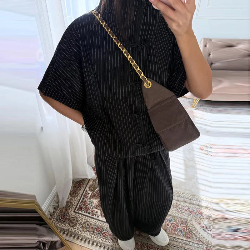 Chin.Sweety Women's Casual Linen Pants Set - Stylish & Comfortable