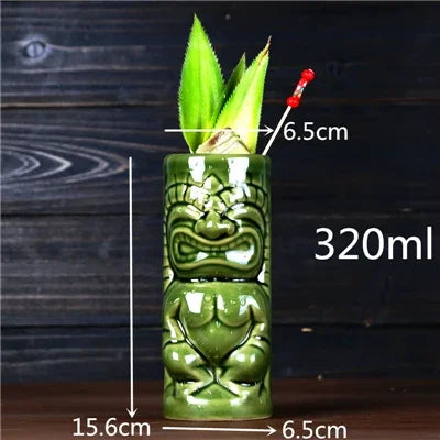 Colorful 450ml Hawaii Tiki Mug - Perfect for Cocktails & Beverages