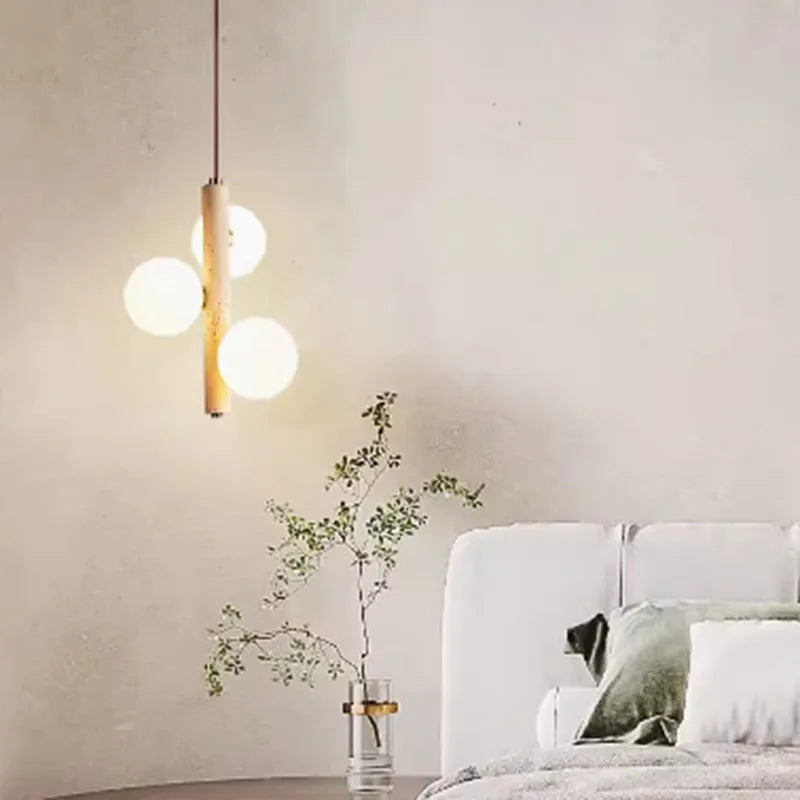 Elegant Frosted Glass Crystal Chandelier – Modern Pendant Light