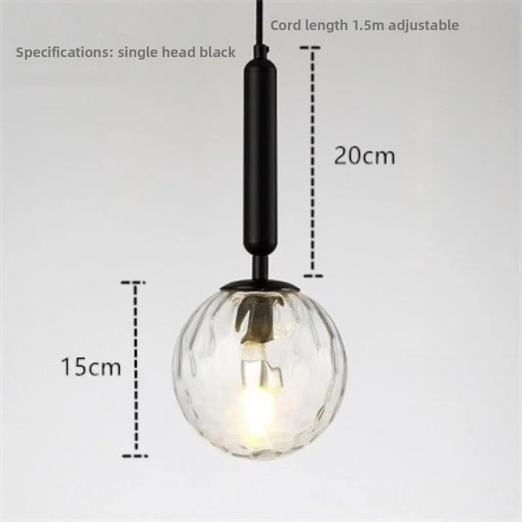 Nordic Modern Glass Pendant Lamp for Bedroom & Living Room