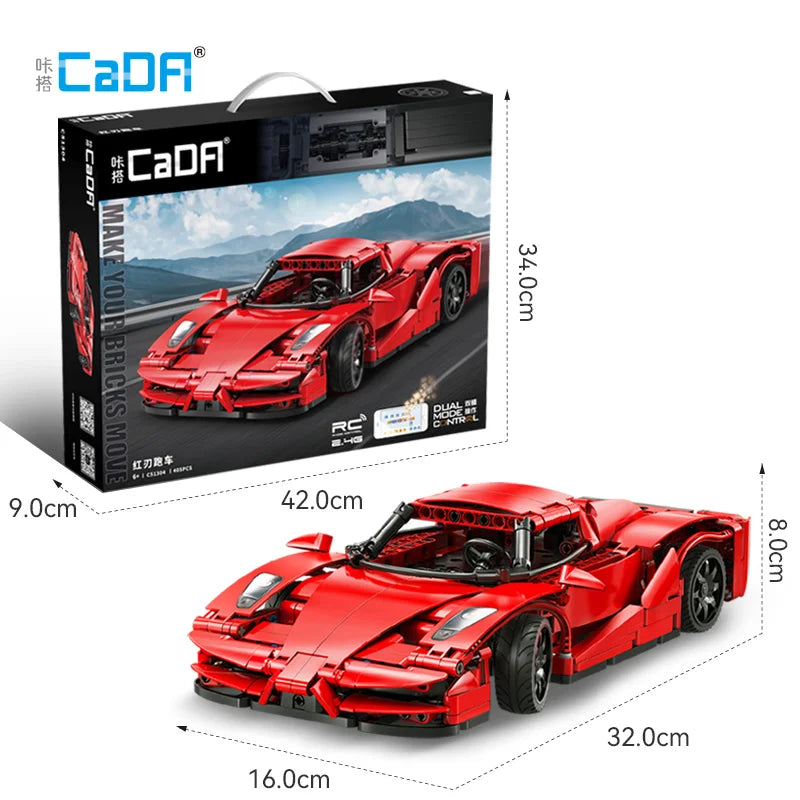 Cada 405pcs Remote Control Racing Car Building Blocks for Kids
