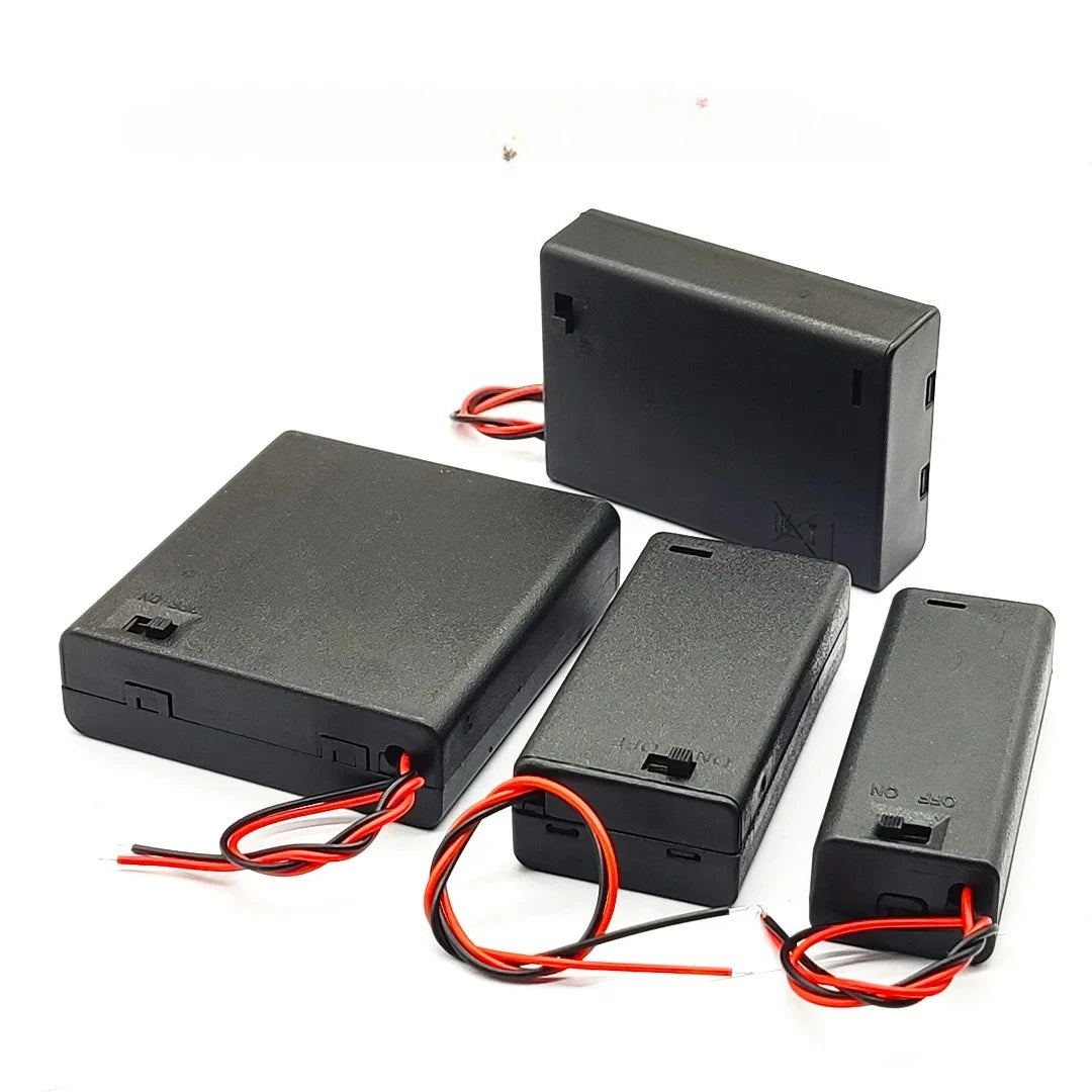 Versatile AA Battery Holder with ON/OFF Switch & Easy-Access Design