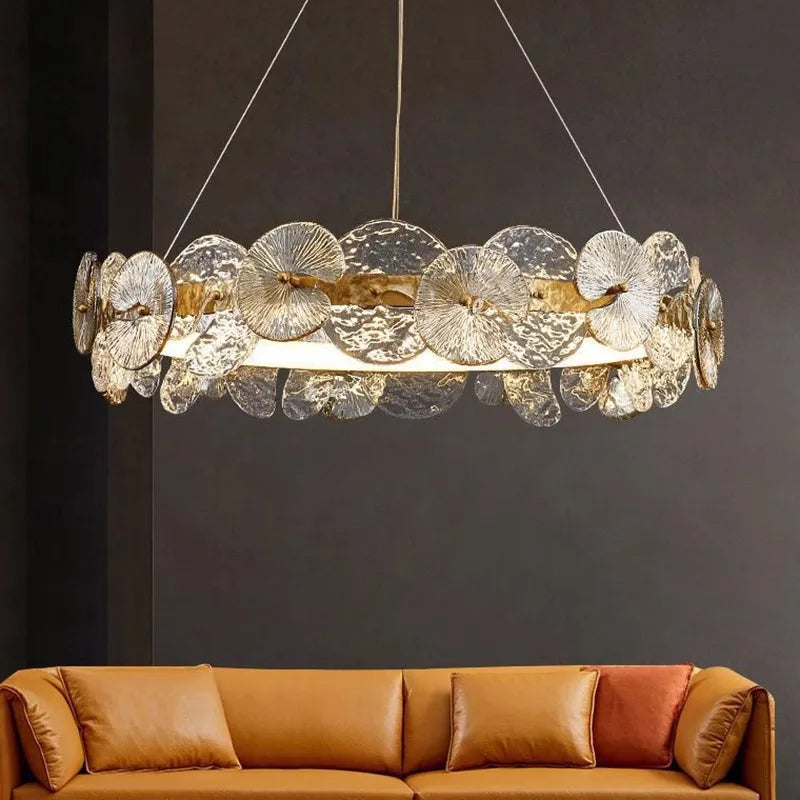 Luxury Crystal Pendant Chandelier - Modern Ring Lamp for Any Room