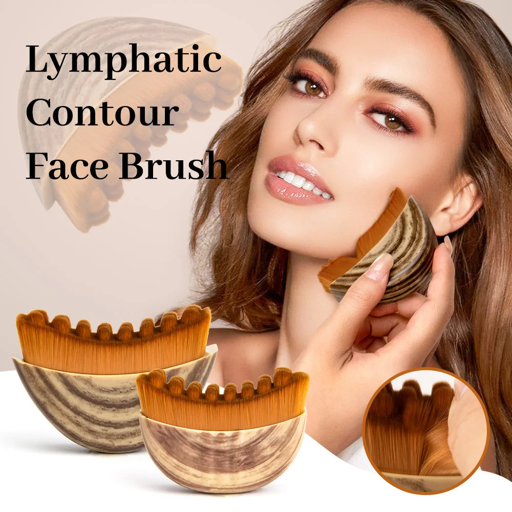 Portable Lymphatic Contour Brush - Facial Sculpting & Massage Tool