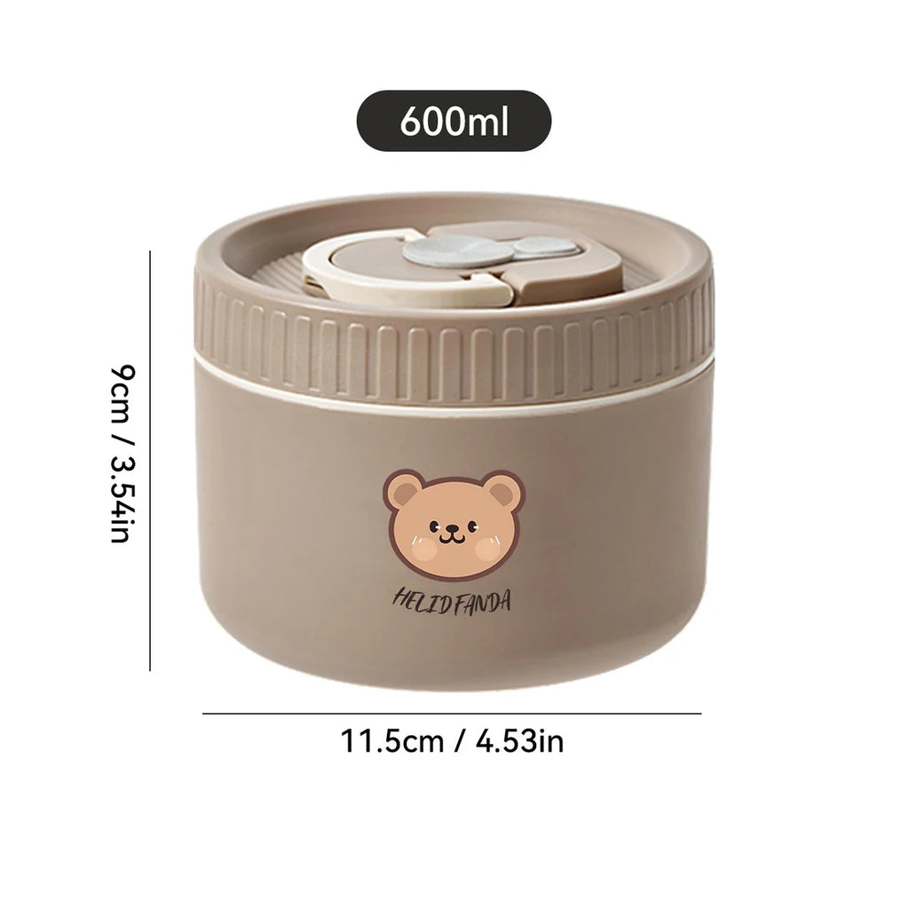 Cute Portable Thermal Stainless Steel Lunch Box for Kids