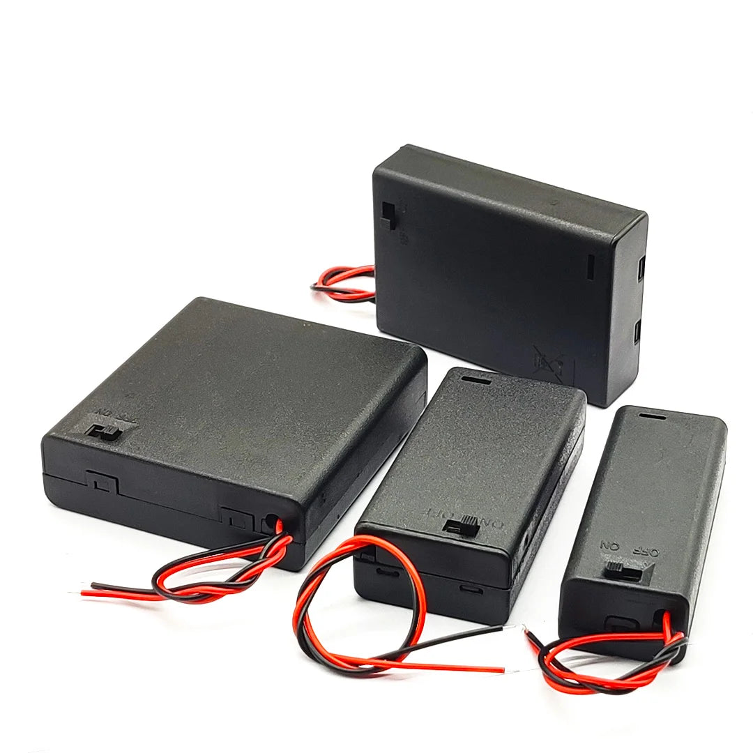 Versatile AA Battery Holder with ON/OFF Switch & Easy-Access Design