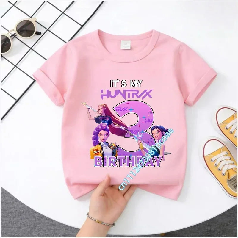 K-Pop Demon Hunters T-Shirt - Fun Summer Tee for Kids 7-13