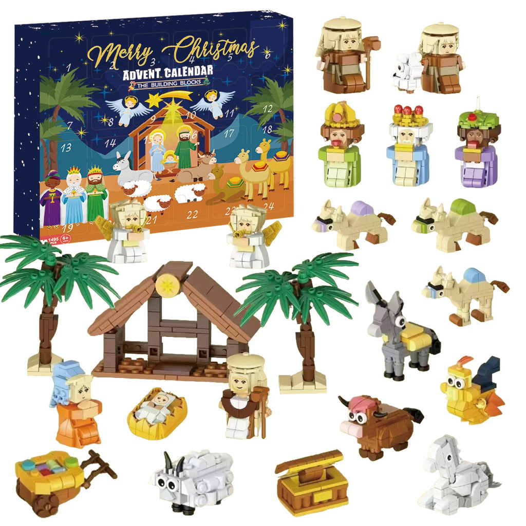DIY Nativity Scene Christmas Advent Calendar - 24-Day Countdown