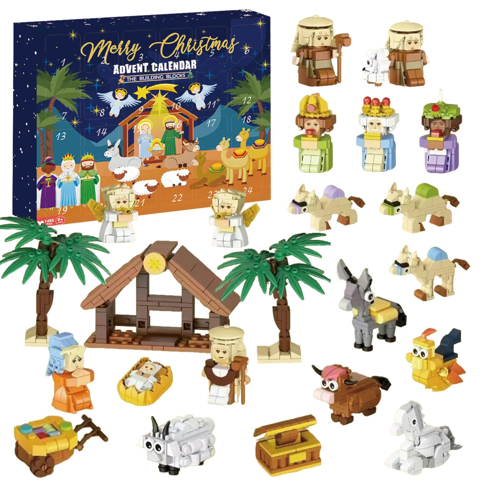 DIY Nativity Scene Christmas Advent Calendar - 24-Day Countdown