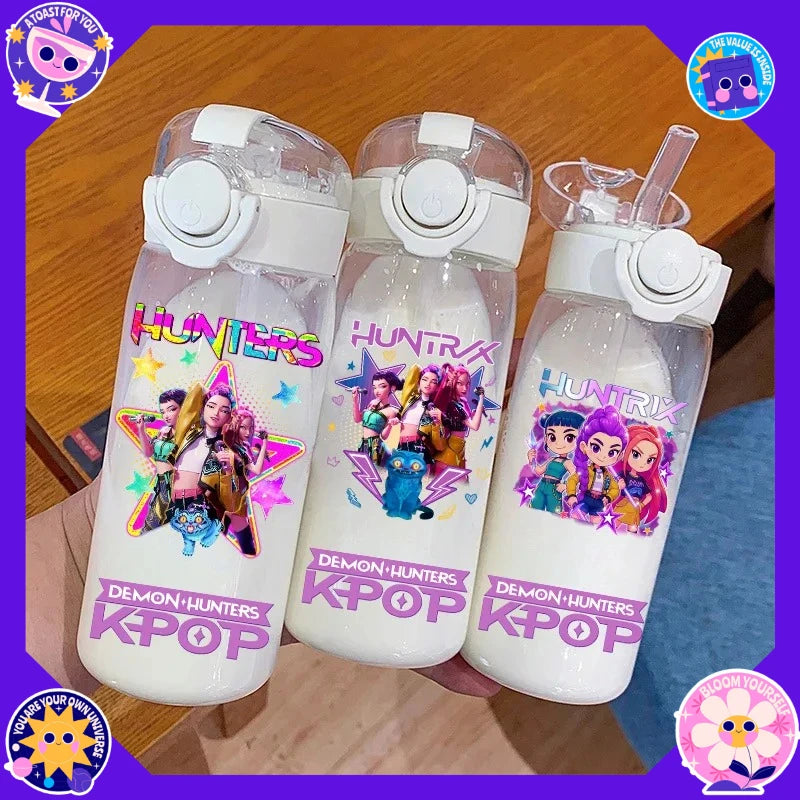 K-Pop Large Capacity Water Bottle - 400ML to 600ML for Fans