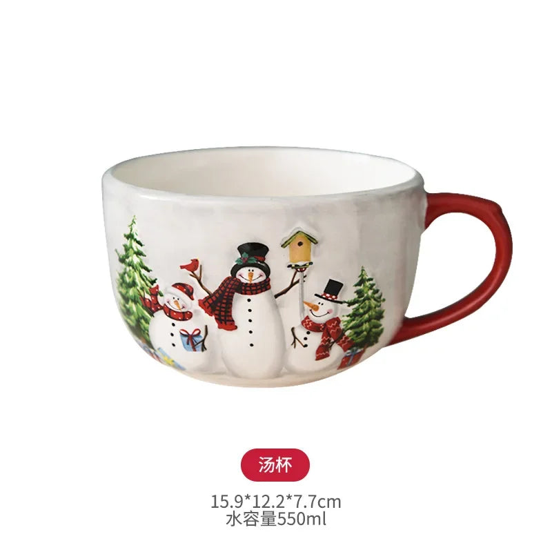 Adorable Christmas Snowman Ceramic Dish Set - Perfect Holiday Decor