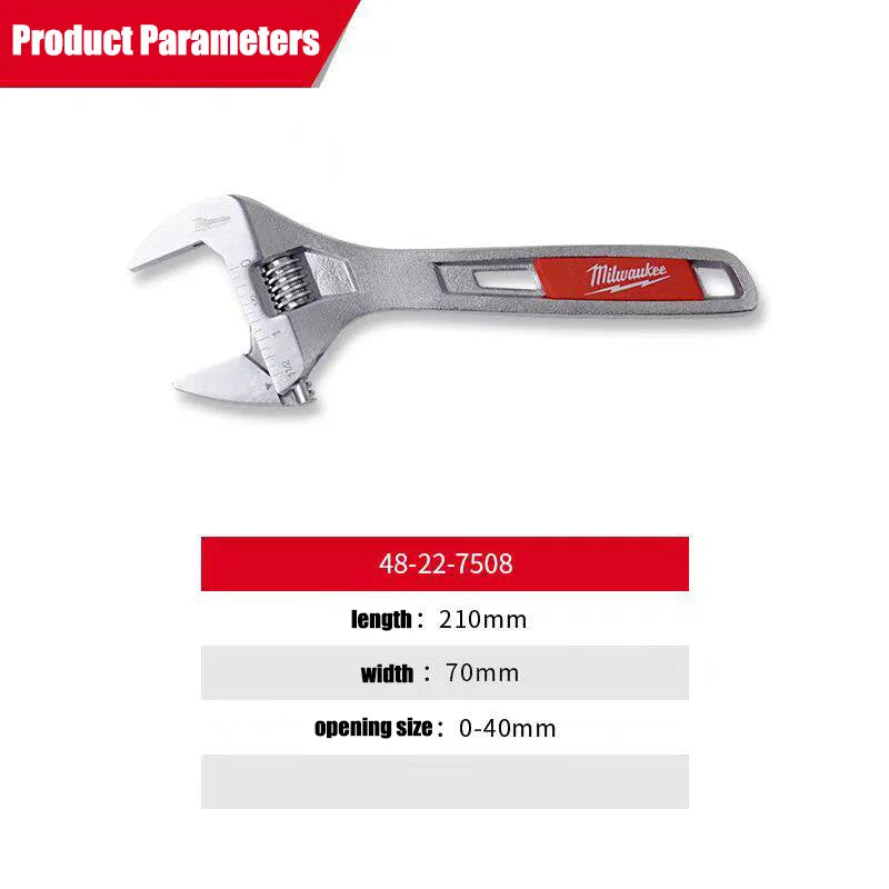 Milwaukee Adjustable Wrench - 6" to 15" | Durable & Ergonomic Design
