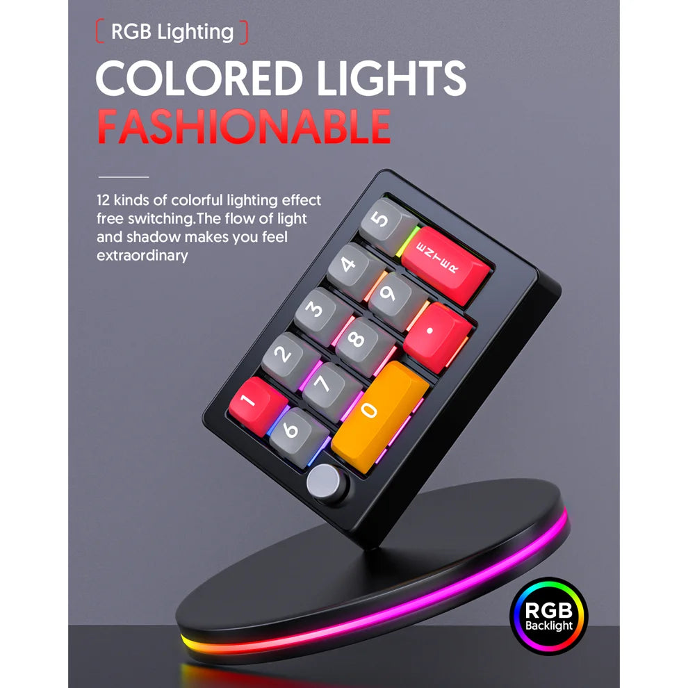 JOMAA RGB LED Mechanical USB Gaming Keypad - Programmable Control