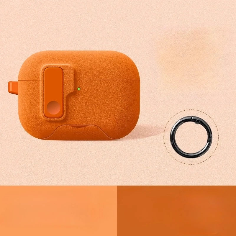 Silicone AirPods Pro 3 Case with Secure Lock & Phone Stand