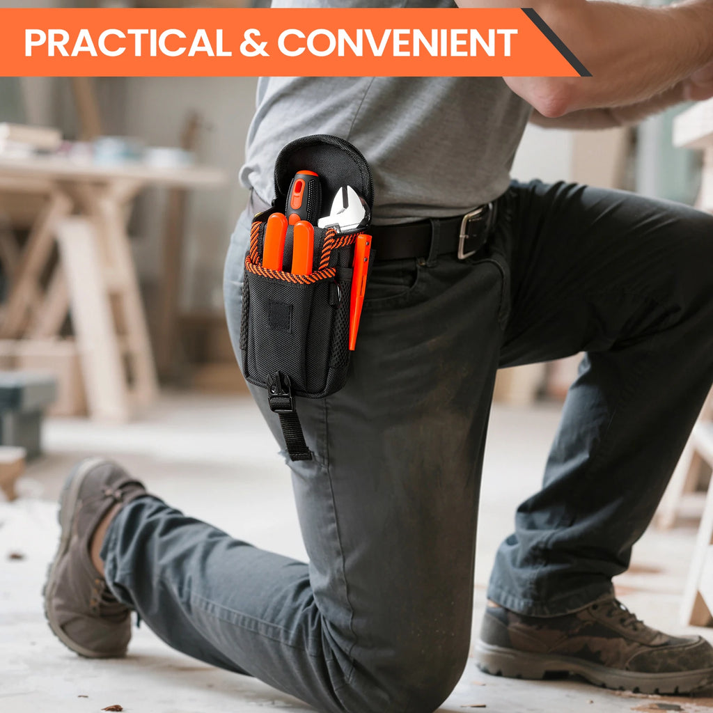 Versatile Mini Tool Pouch with Belt Clip for Easy Organization