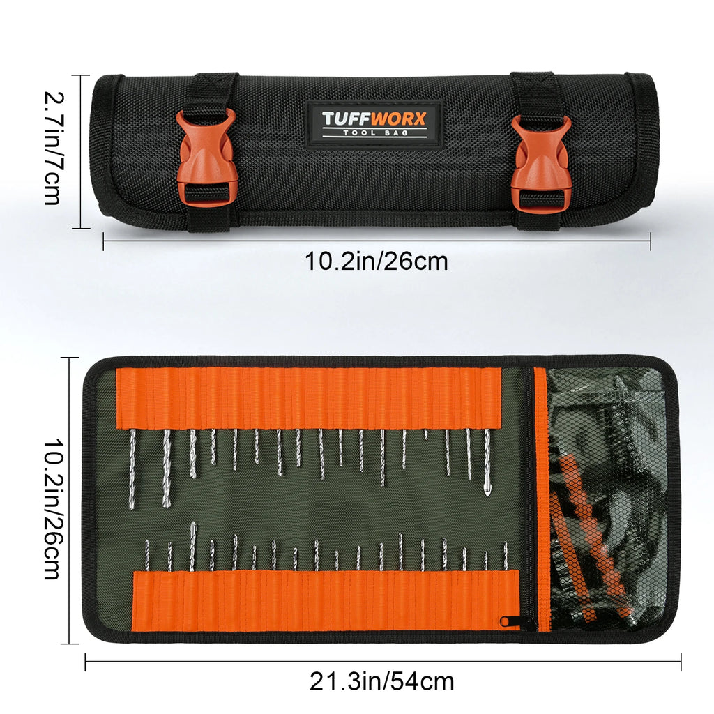 Durable Tool Roll Up Bag - Portable Organizer for Tools & Gear