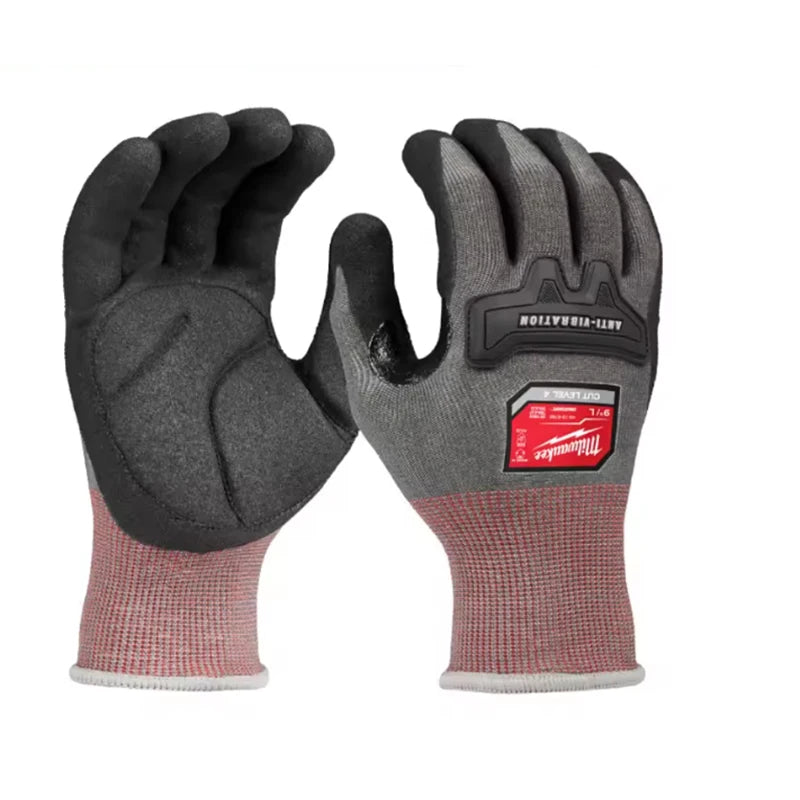 Milwaukee Anti-Vibration Cut Level 4 Nitrile Dipped Gloves - XL/L/M