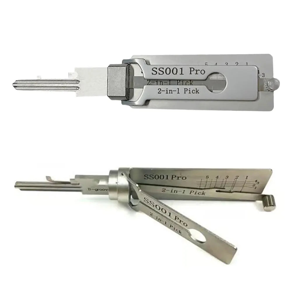 VODOOL 2-in-1 Stainless Steel Key Decoder and Pickup Tool Kit
