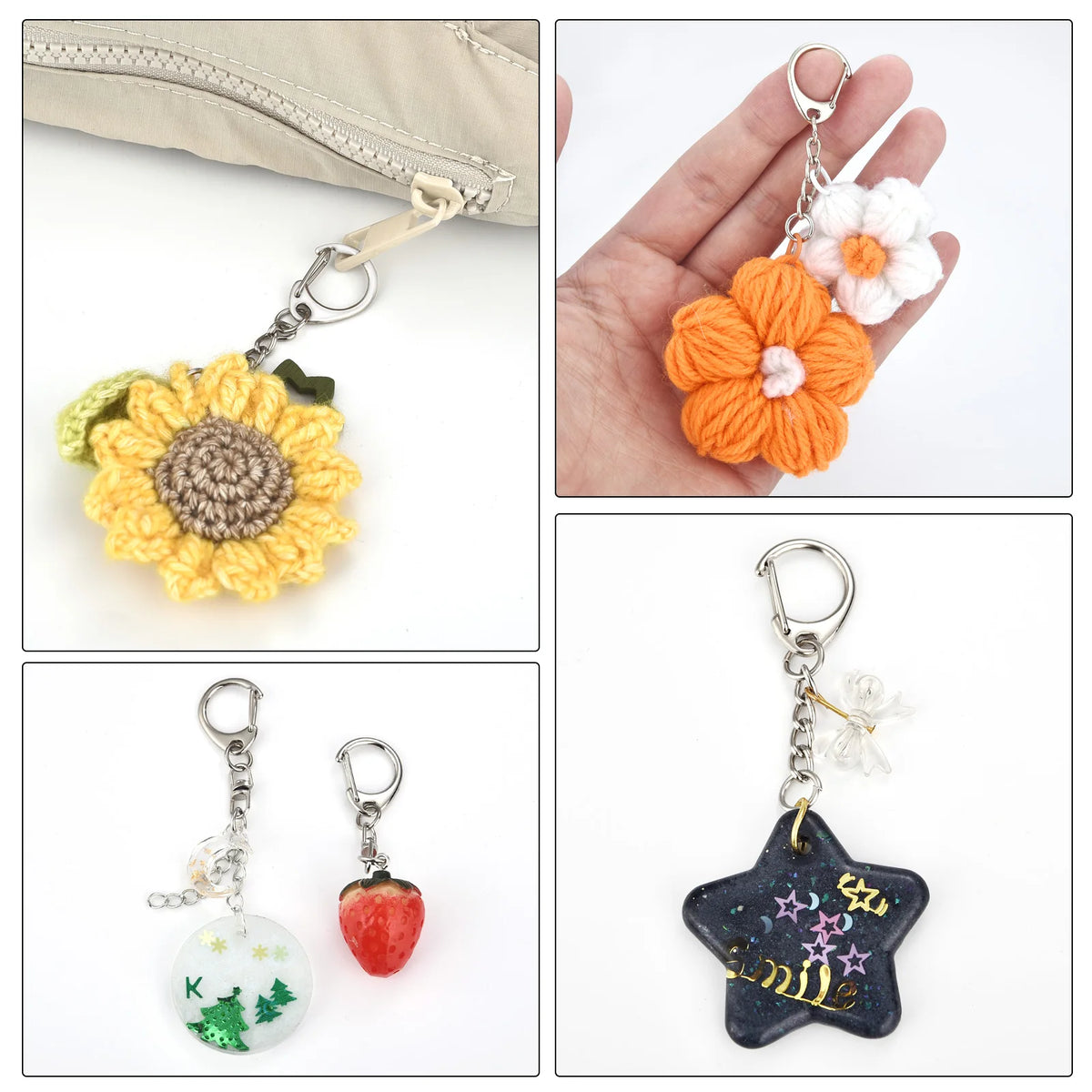 Lobster Clasp Key Rings - Zinc Alloy Connectors for DIY Jewelry