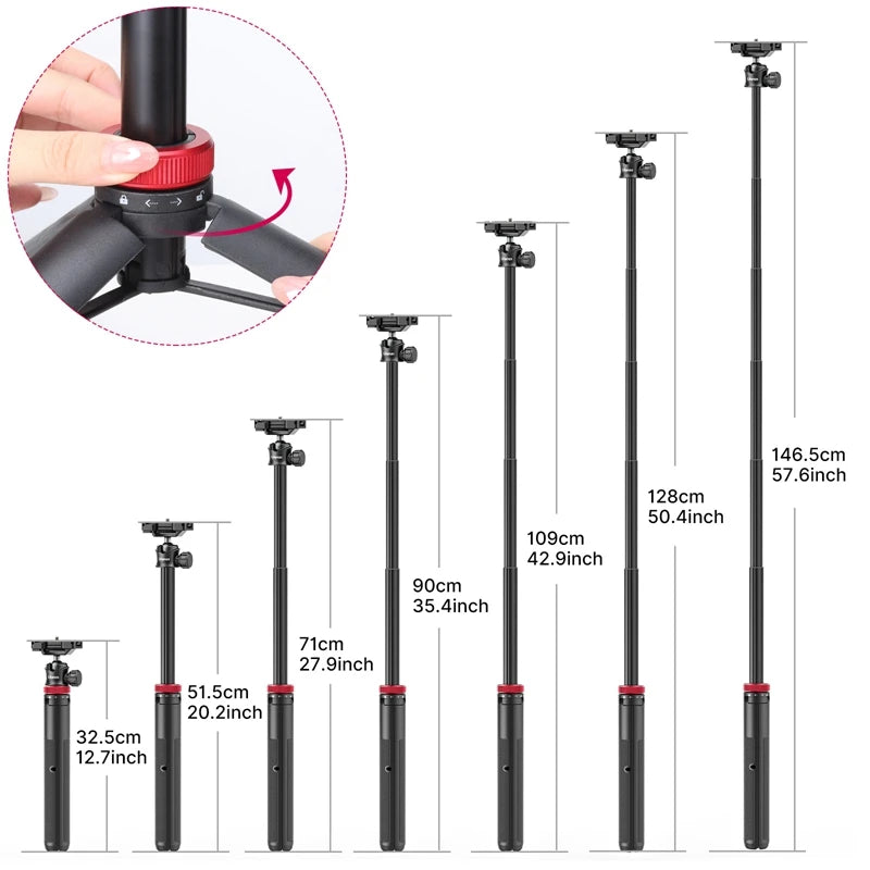 Ulanzi MT-44 Portable Smartphone Tripod with Cold Shoe Mount