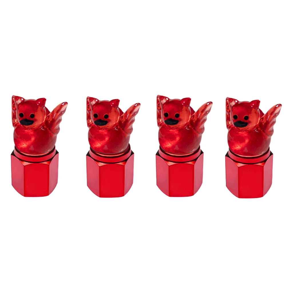 4 Pack Glow in The Dark Duck Tire Valve Caps for Cars & Bikes
