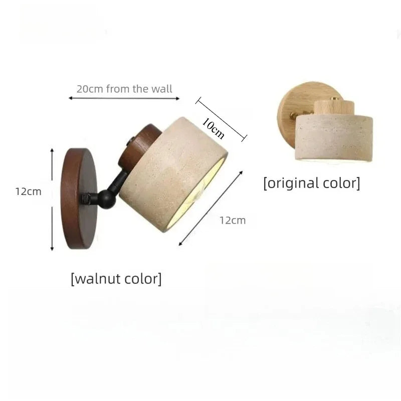 Wabi-Sabi Wall Lamp - Modern Rotatable Design for Elegant Lighting