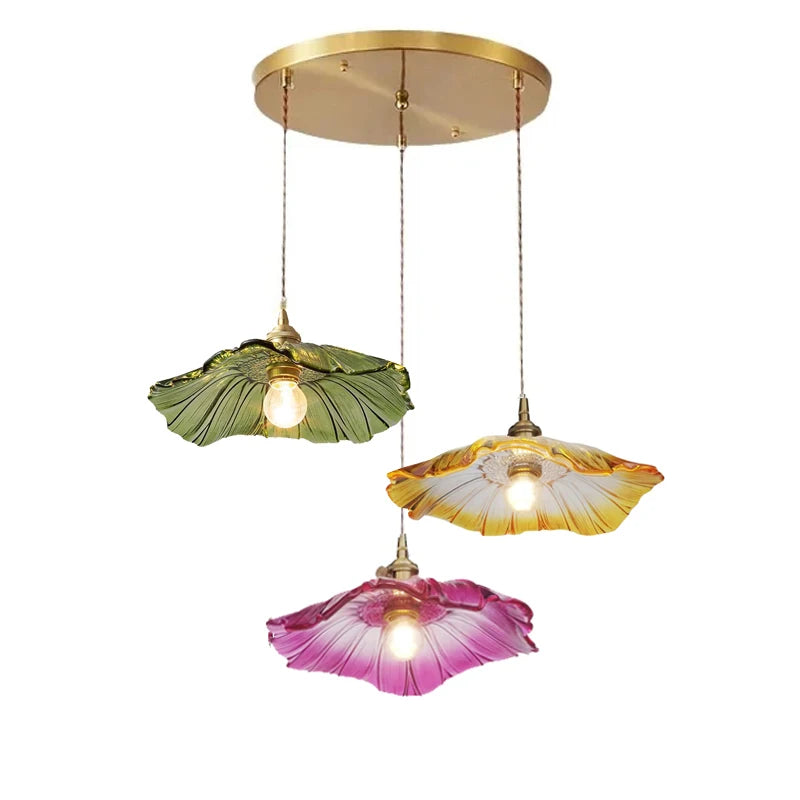 Elegant Retro French Glass Pendant Chandelier for Stylish Spaces