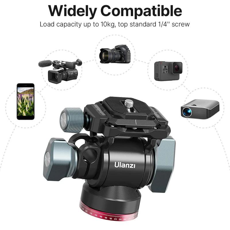 Ulanzi U-190 Panoramic Tripod Head for SLR & DSLR Cameras