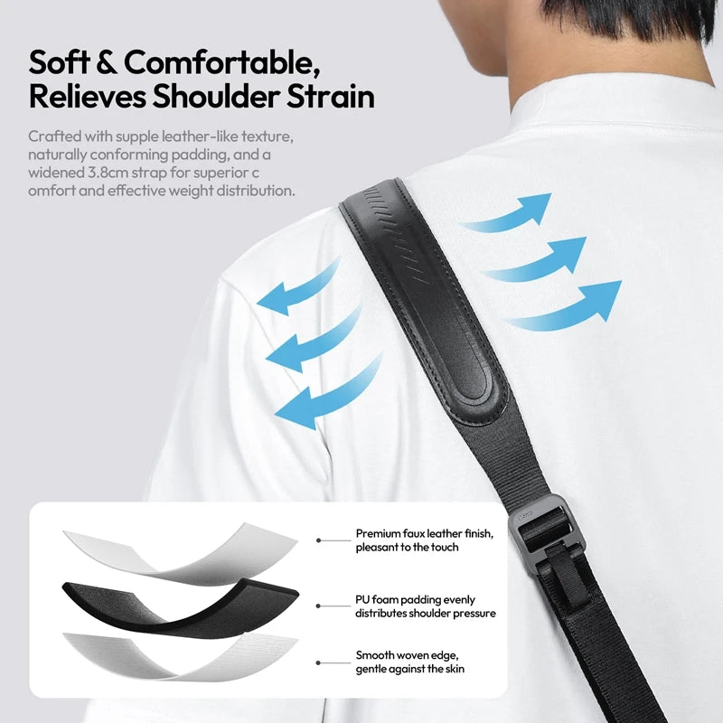 Ulanzi CSS1 Camera Shoulder Strap - Quick-Adjust, Striped Design
