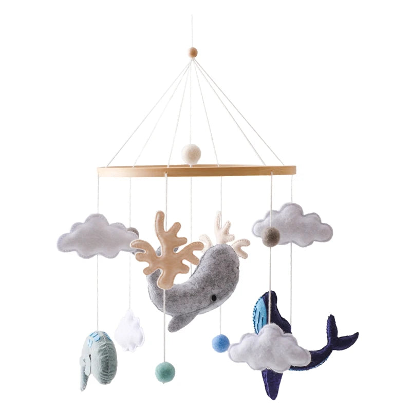 Wooden Baby Bed Bell Bracket - 0-12 Months Mobile Toy Holder