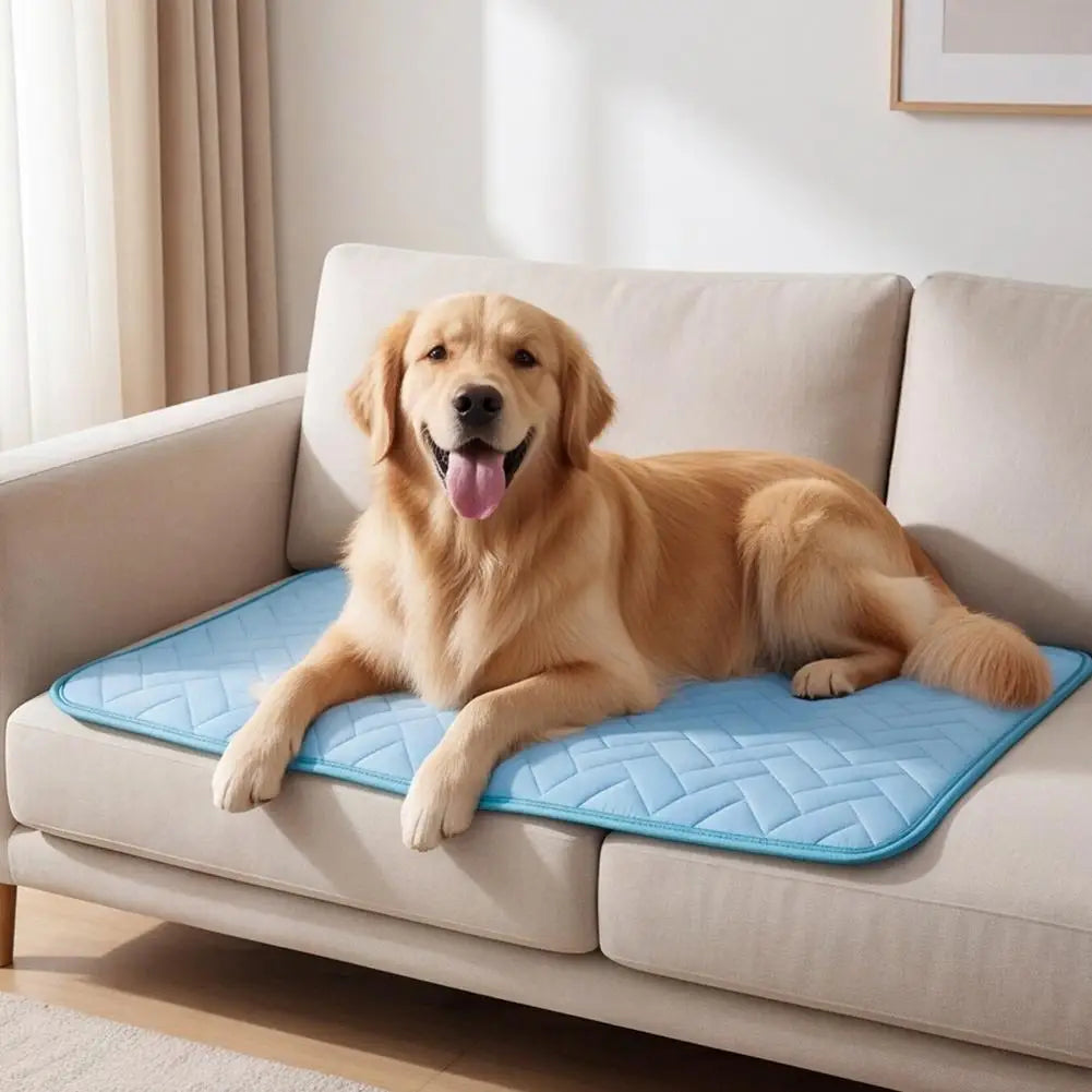 Cooling Pet Mat for Dogs & Cats - Summer Ice Silk Sleeping Pad