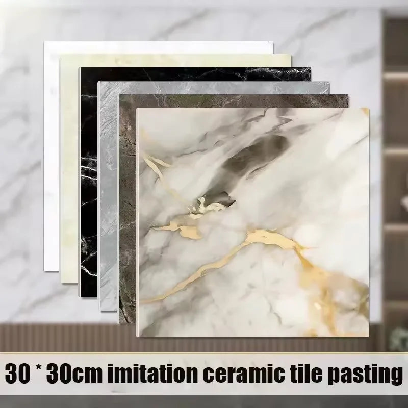 Thickened Self-Adhesive Marble Tile Stickers - Waterproof & Durable