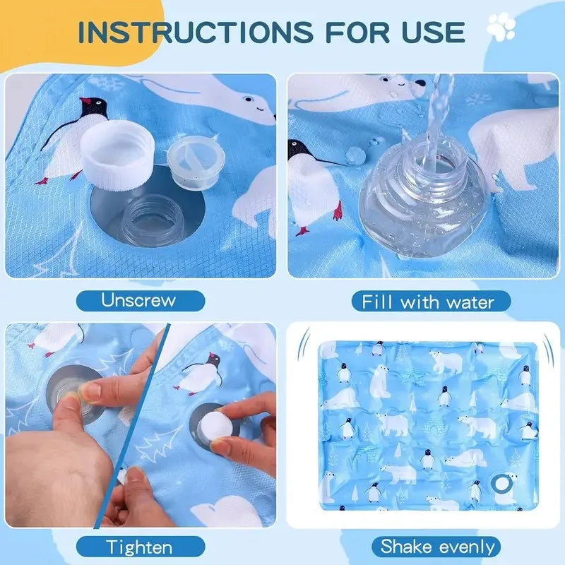 Portable Pet Cooling Mat - Durable Ice Cushion for Dogs & Cats