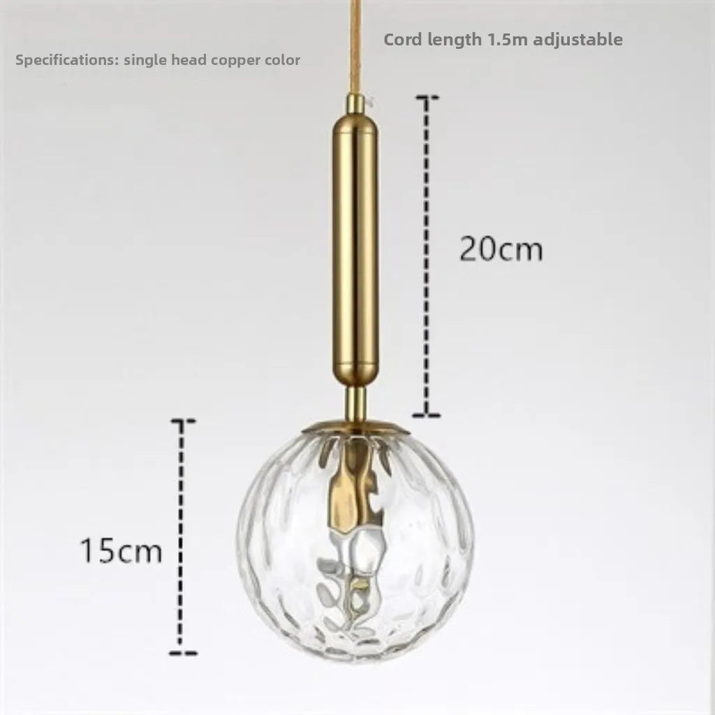 Nordic Modern Glass Pendant Lamp for Bedroom & Living Room