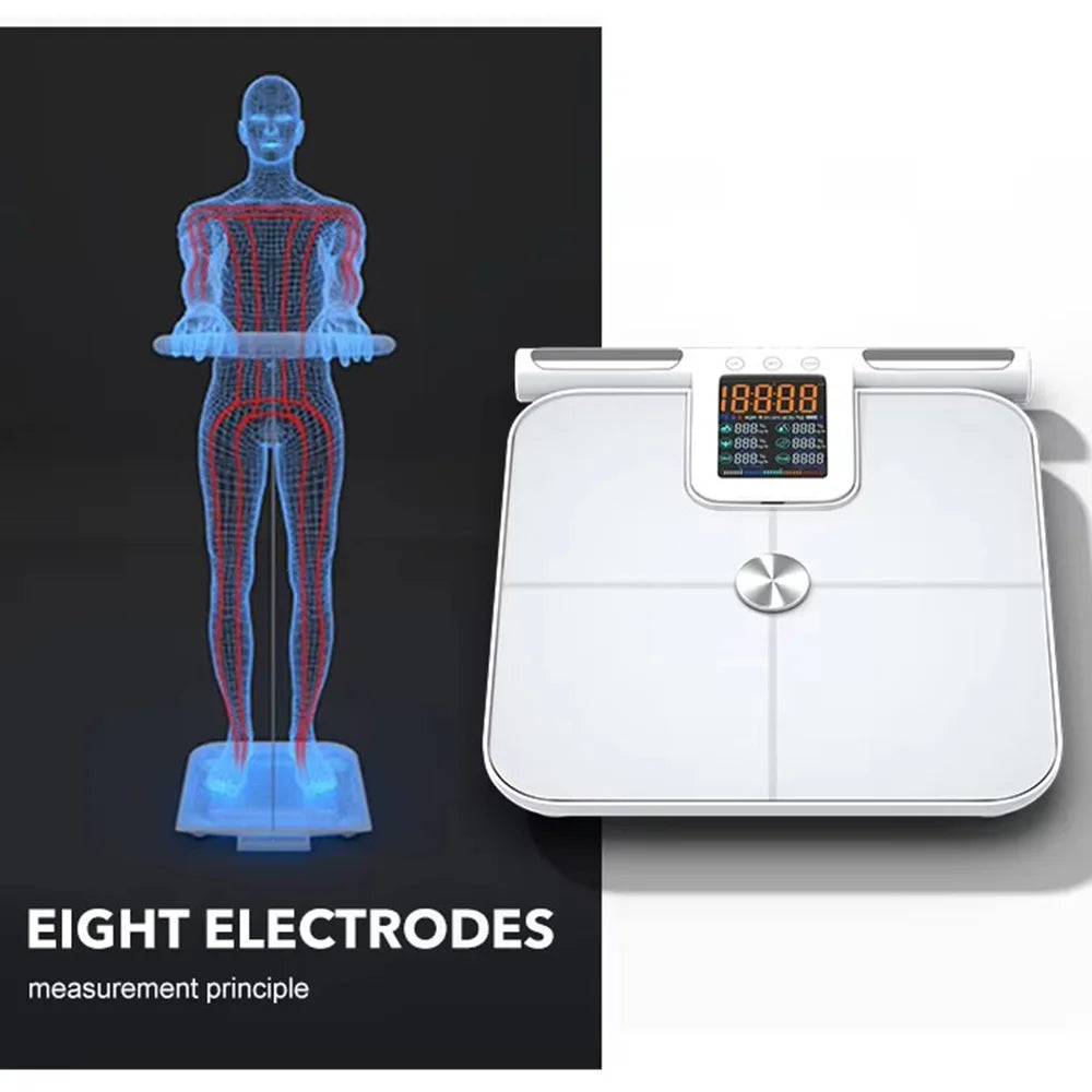 Smart Bluetooth Body Fat Scale - 24 Health Metrics & User-Friendly