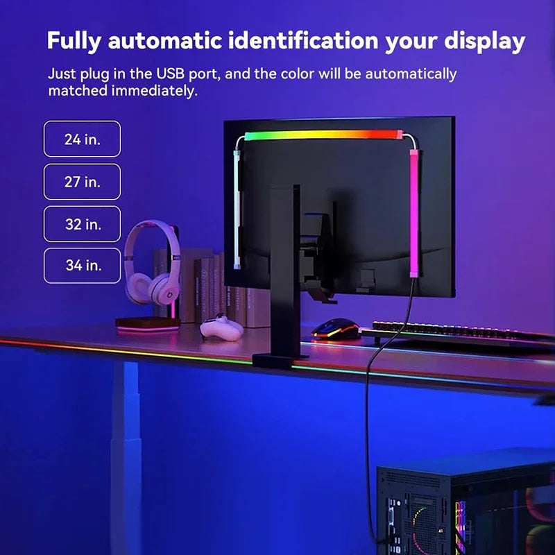 Immersive RGB LED Light Strip for Computer Ambilight & Sync