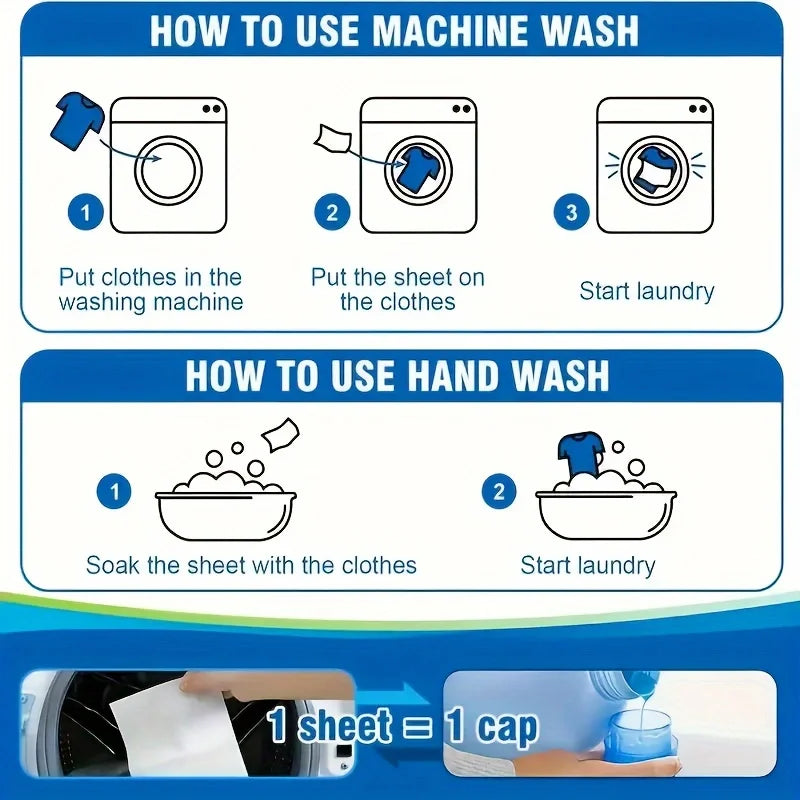 50 Eco-Friendly Laundry Detergent Tablets - Powerful, Hypoallergenic & Biodegradable