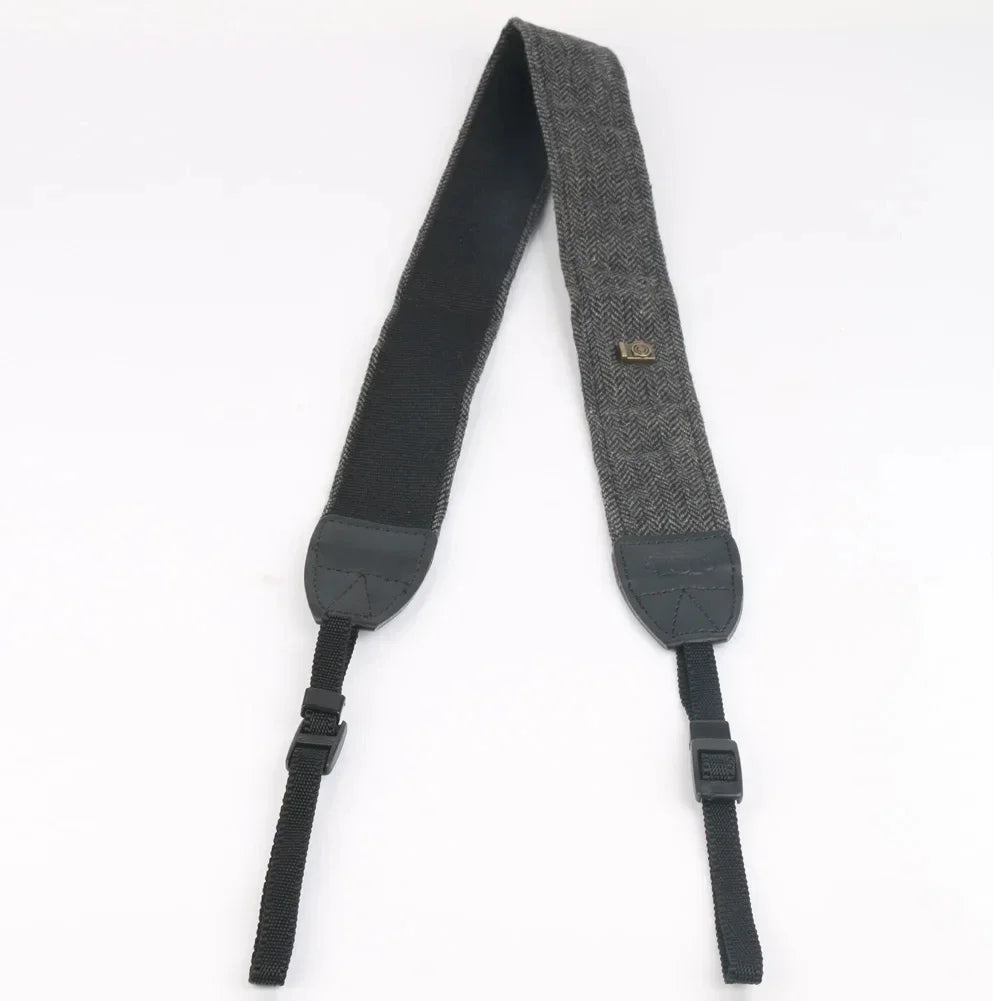 Adjustable Retro Cotton & Leather Camera Strap for SLR & DSLR Cameras