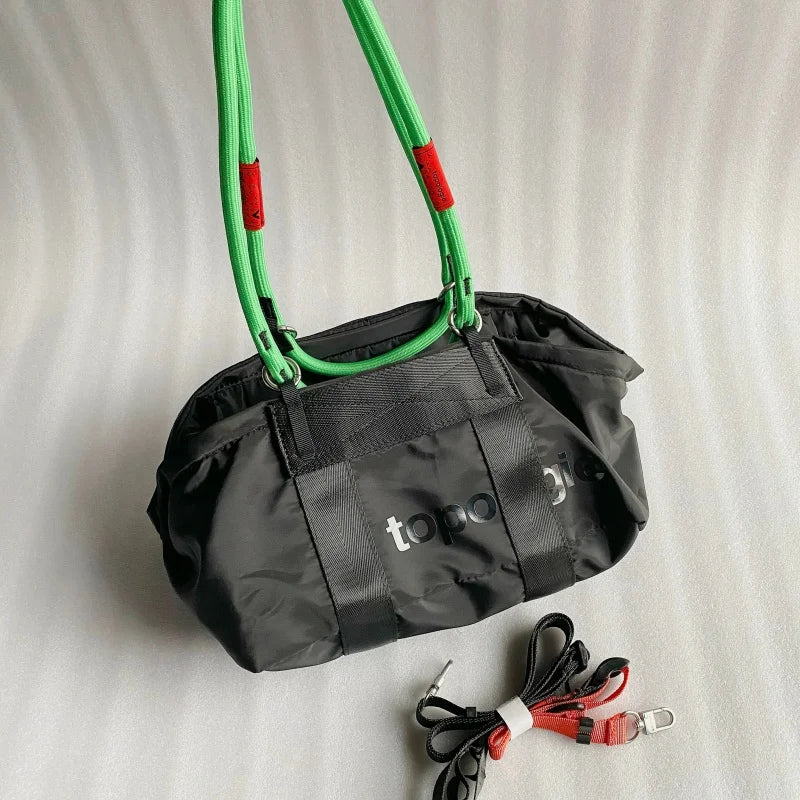 Elegant Water-Resistant Nylon Travel Duffle Bag for Short Trips
