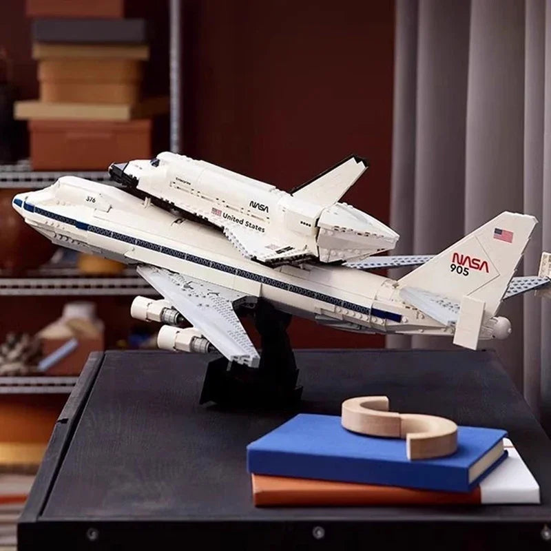 2417-Piece Space Plane Building Kit - Shuttle Carrier Aircraft Toy