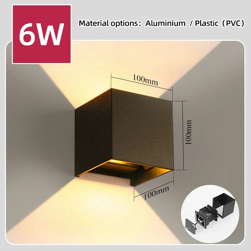 Stylish Waterproof LED Wall Light - Durable Outdoor Lamp