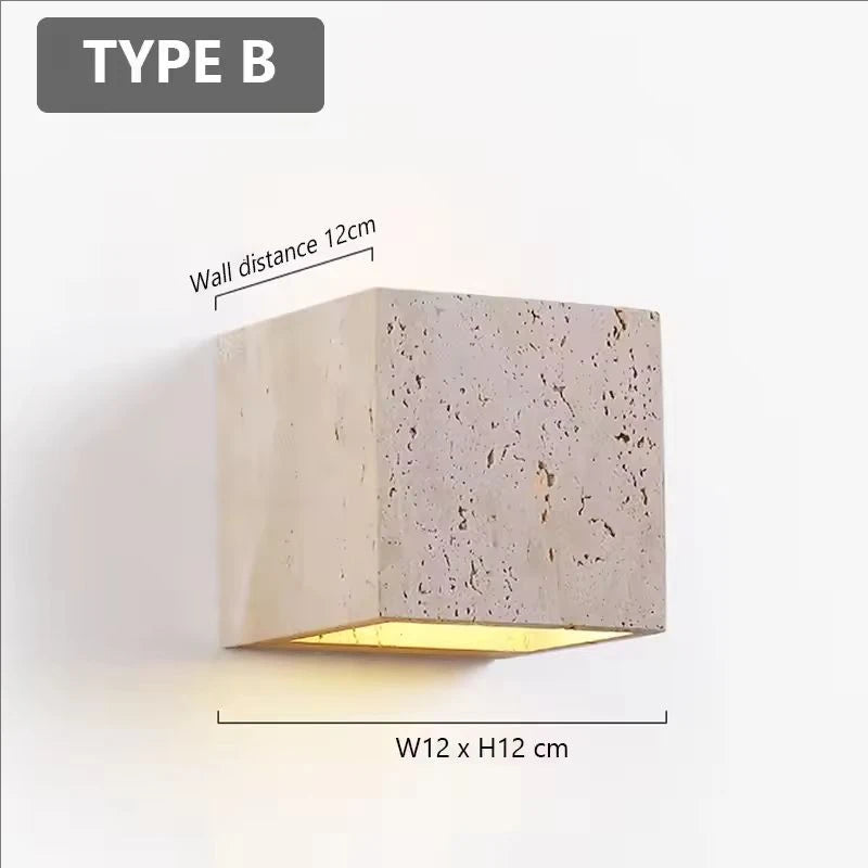 Elegant LED Stone Wall Light – Stylish Outdoor Sconce
