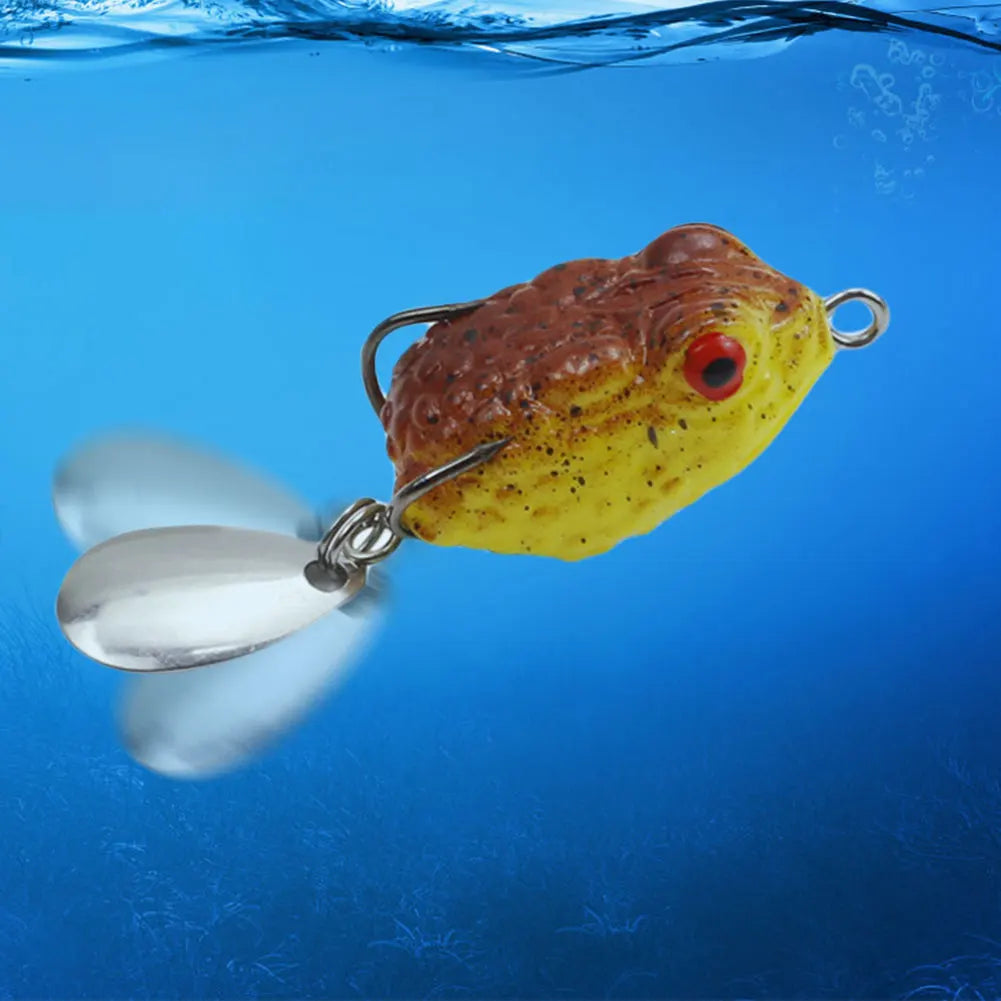 5pcs Mini Bionic Frog Soft Bait with Double Hook - Lifelike Fishing Lure